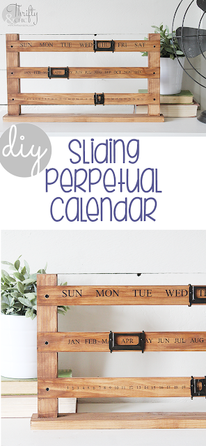 DIY sliding perpetual Calendar. DIY wood calendar. DIY farmhouse decor. DIY calendar