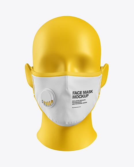 Download Face Mask With Valve Mockup PSD Mockup Templates
