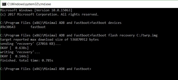 how to fastboot flash recovery