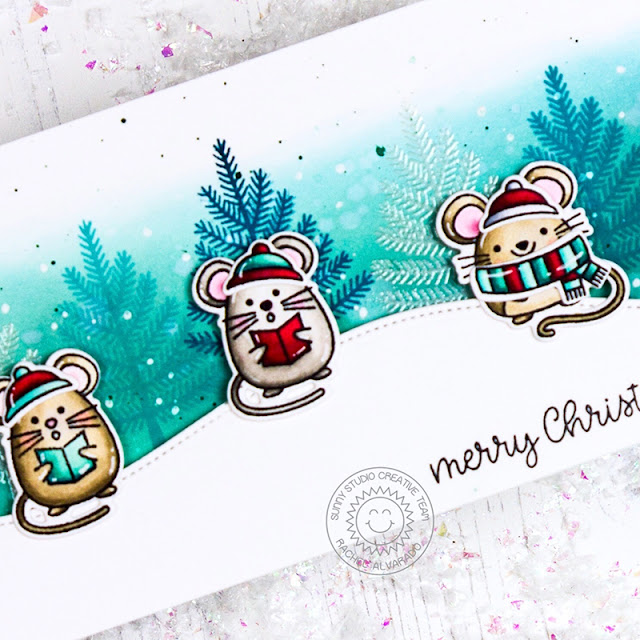 Sunny Studio Stamps: Merry Mice Woodland Borders Santa Claus Lane Christmas Cards by Rachel Alvarado Sunny Studio Stamps: Merry Mice Woodland Borders Santa Claus Lane Christmas Cards by Rachel Alvarado