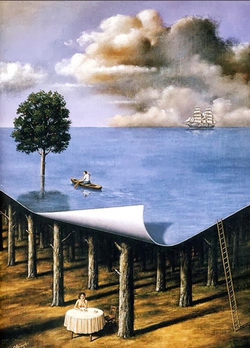 01-Artist-Painter-and-Graphics-Designer-Rafal-Olbinski-Surreal-Paintings-www-designstack-co