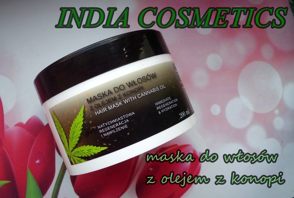 INDIA Cosmetics maska do włosów z olejem z konopi