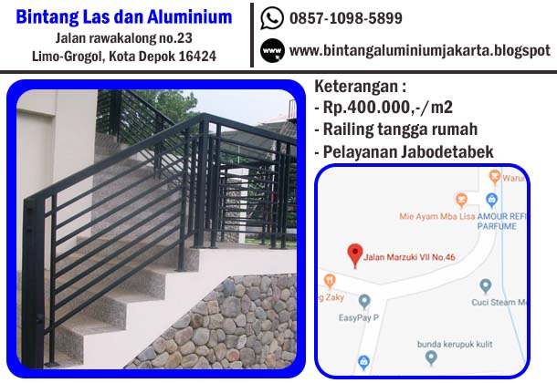 harga railing tangga per meter persegi