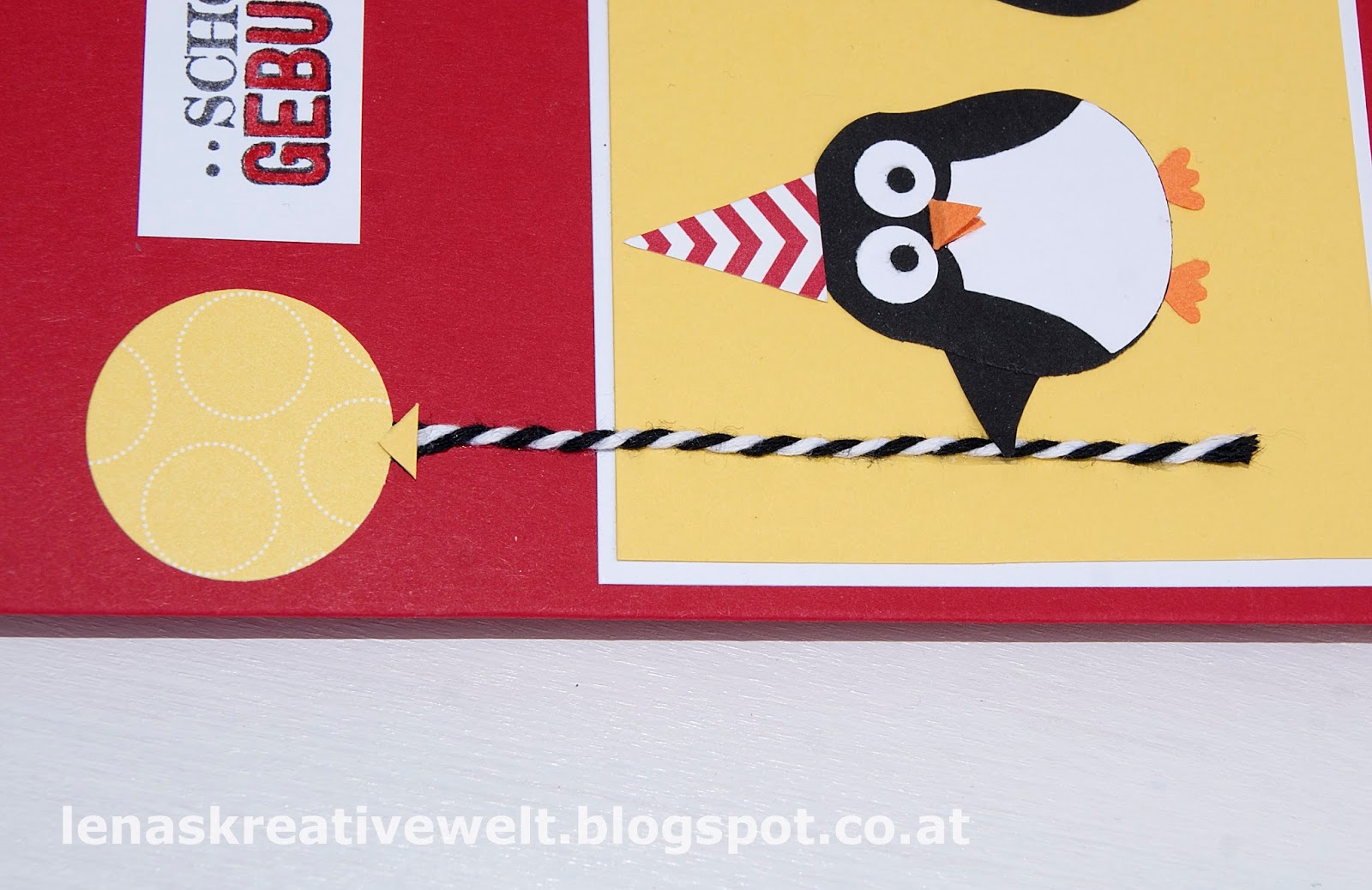 Lena's kreative Welt: Fröhliche Pinguin-Geburtstagskarte