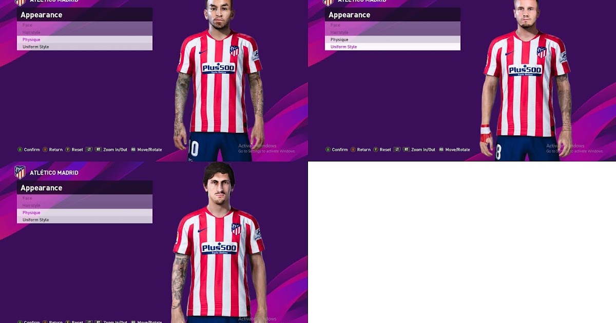 Pes 2020 Mini Tattoopack Atletico By Galacton Faceeditor Pesnewupdate Com Free Download Latest Pro Evolution Soccer Patch Updates