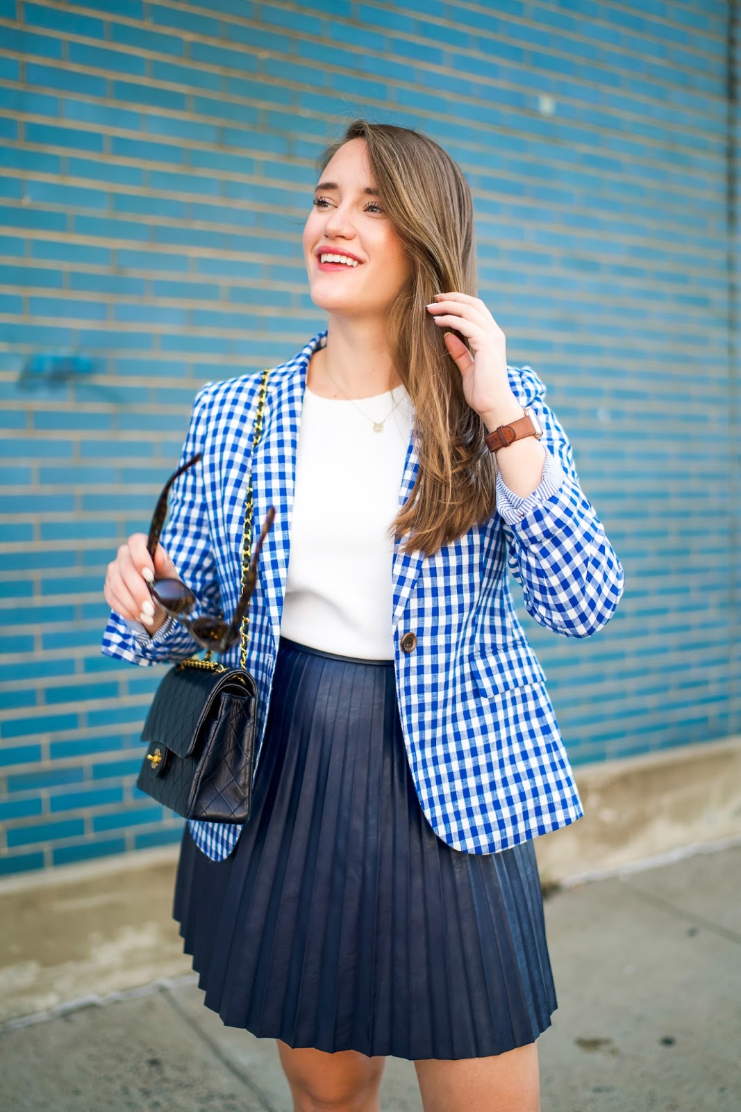 Wear to Work: Gingham Blazer | Connecticut Fashion and Lifestyle Blog ...