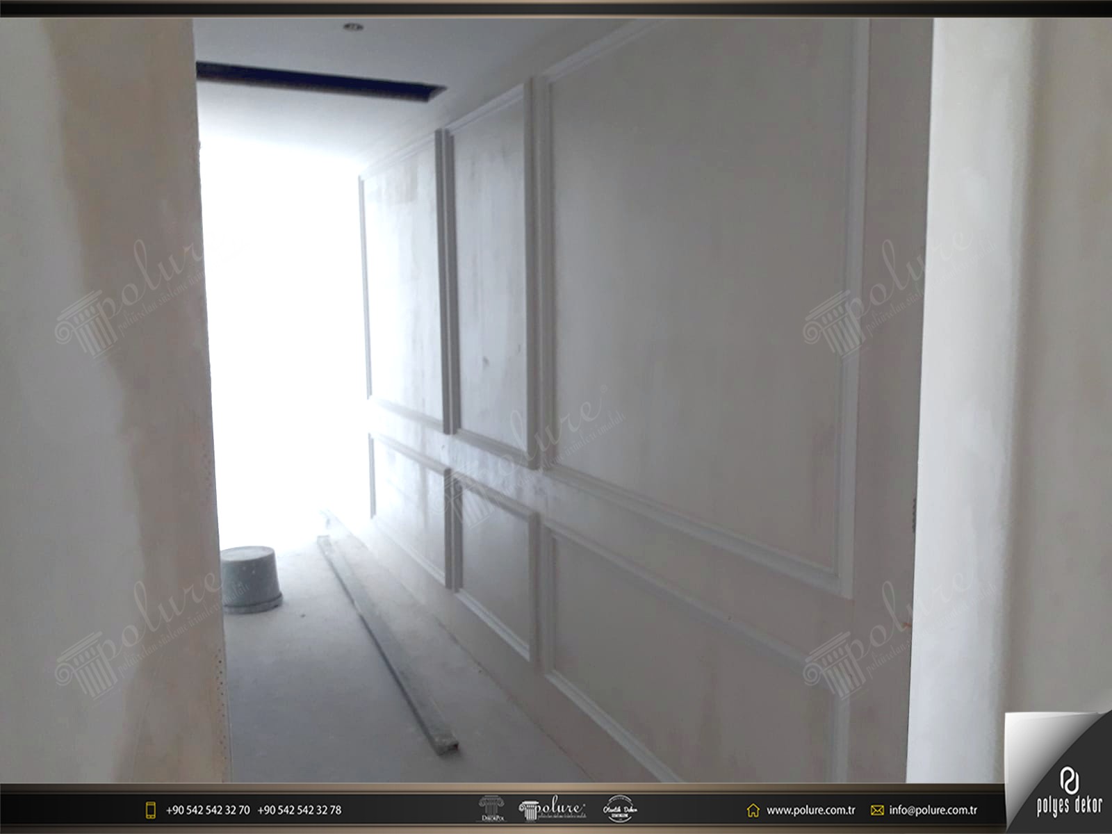 Otel Duvar Çıtası çıtalama uygulama Polyes Dekor