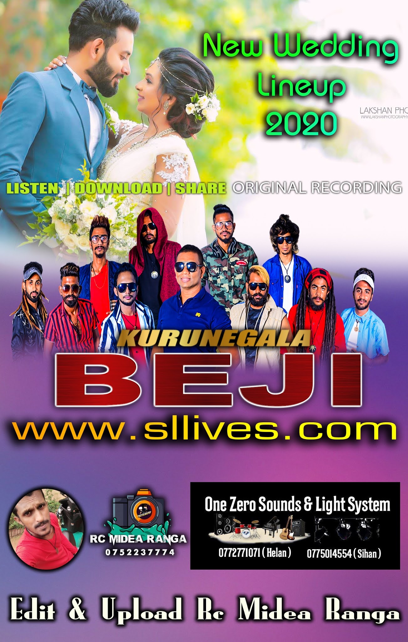 KURUNEGALA BEJI NEW WEDDING LINEUP 20201021
