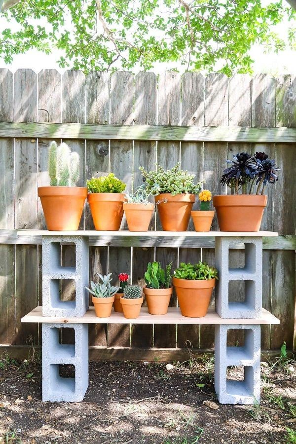 Trucos en un 2x3: Fáciles y rápidos muebles de jardín con blocks de cemento