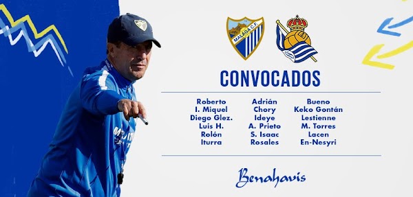 Málaga, convocatoria con novedades ante la Real Sociedad