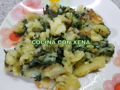 Patatas Con Espinacas En Turbo Cecofry 
