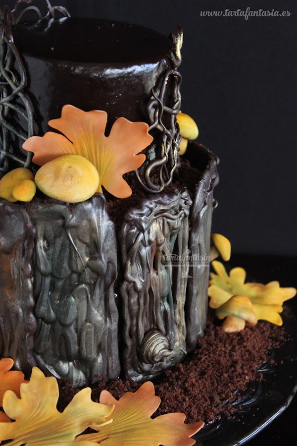 Tarta árbol de chocolate