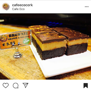 Cafe Eco orange and squash brownie