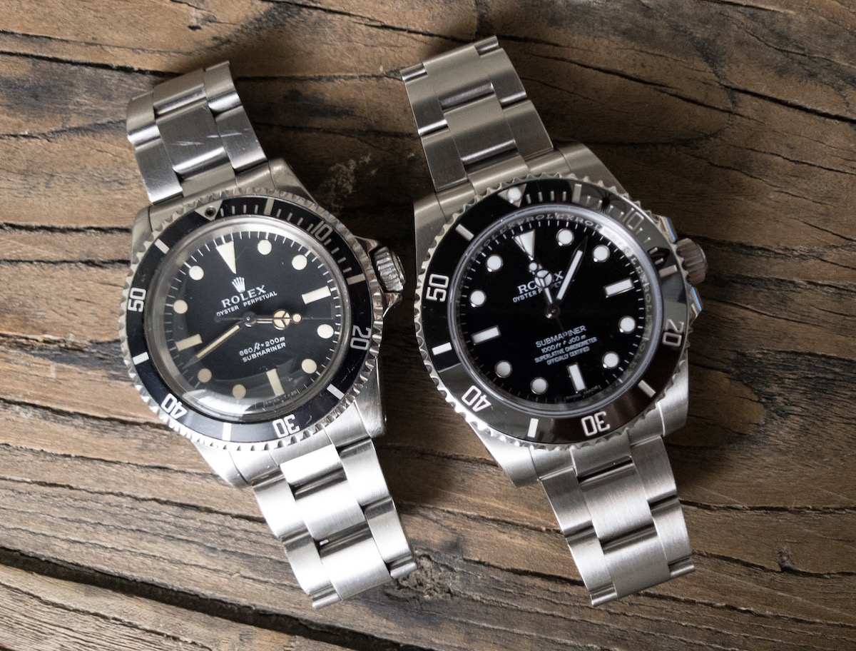 rolex submariner old vs new