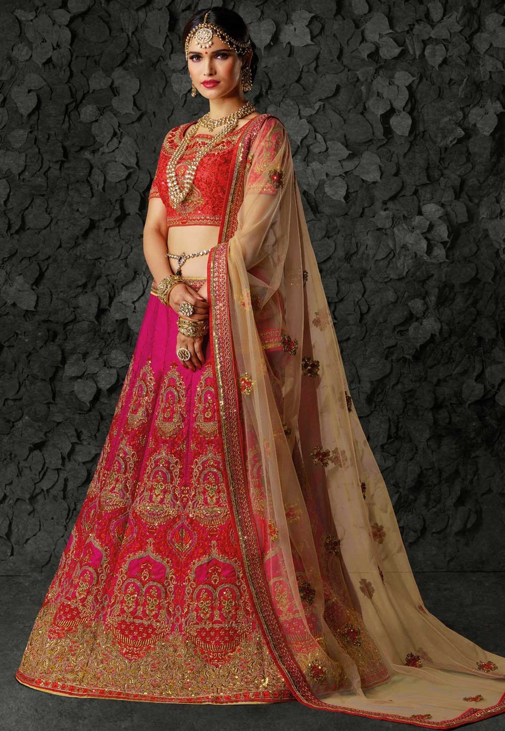 Red Bridal Lehenga for an Indian Bride Red Bridal Lehenga for an Indian Bride