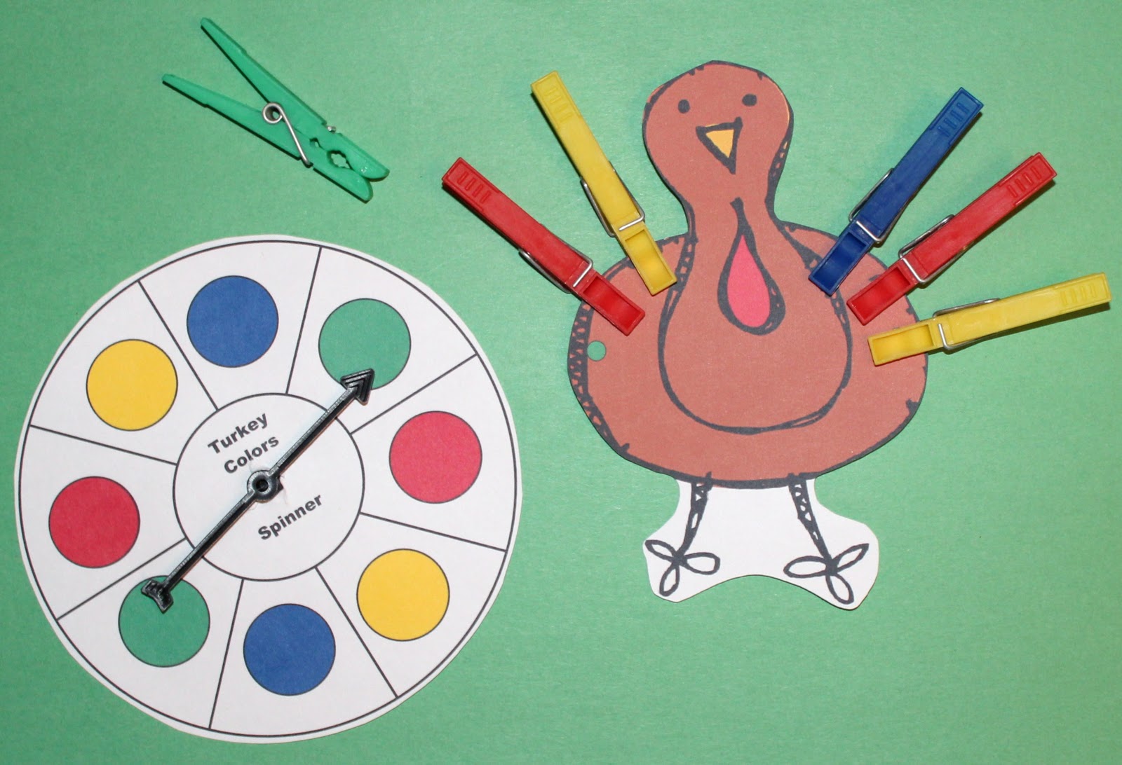 1 2 3 Learn Curriculum Turkey Clothes Pin Game