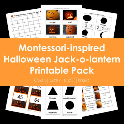 Montessori-inspired Halloween Jack-o-lantern Printable Pack