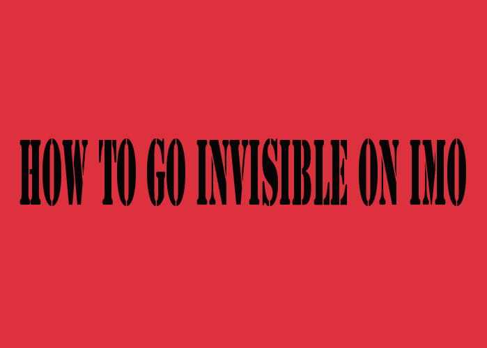 How to Go Invisible on imo Guide For imo