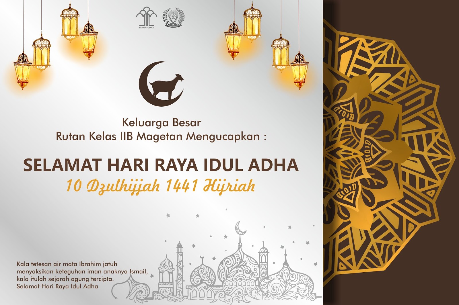 Rumah Tahanan Negara Kelas Iib Magetan Selamat Hari Raya Idul Adha 1441 H