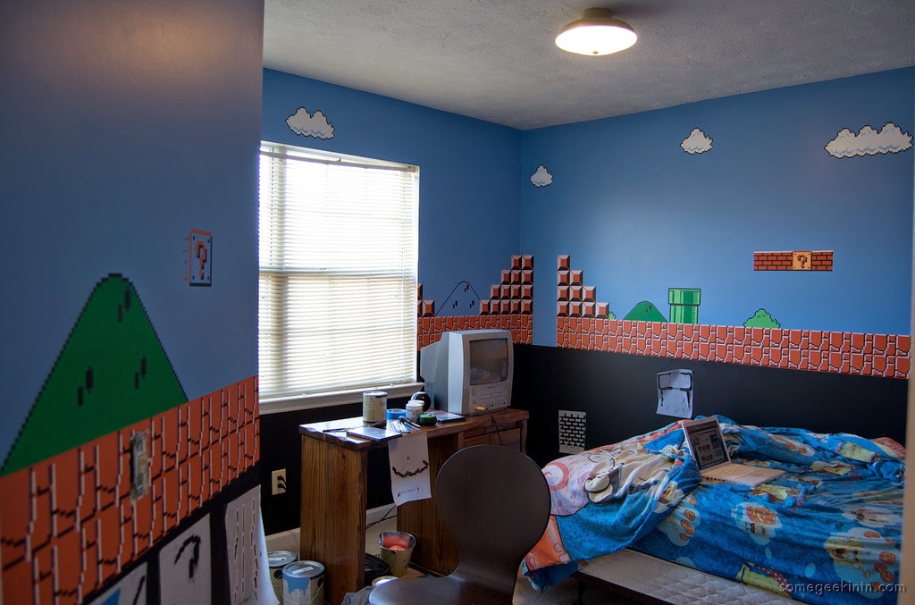 Un dormitorio tema Mario Bros - Ideas para decorar dormitorios