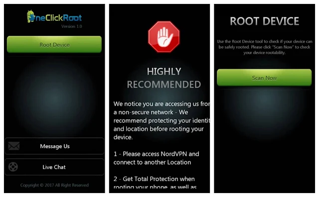 3. أداة One Click Root -  روت بدون كمبيوتر للاندرويد