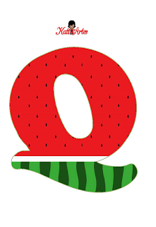 Abecedario de Sandía. Watermelon Alphabet.