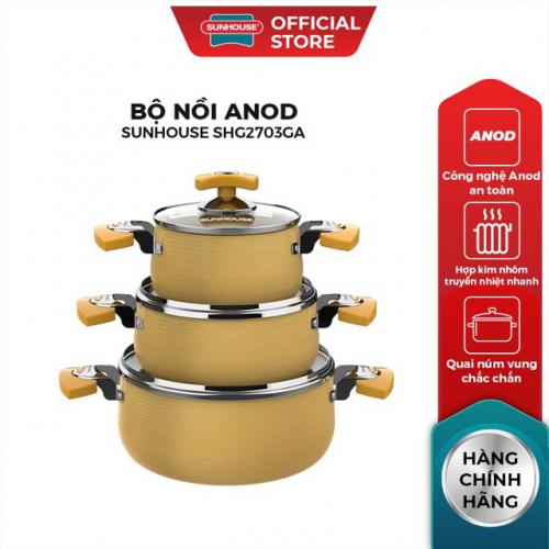 Bộ Nồi Anod Sunhouse SHG2703GA