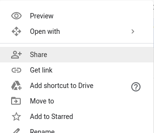 Share a file in Google Drive