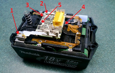 Makita BL 1830 Battery Repair: Fusible Link Repair makita battery charger wiring diagram 