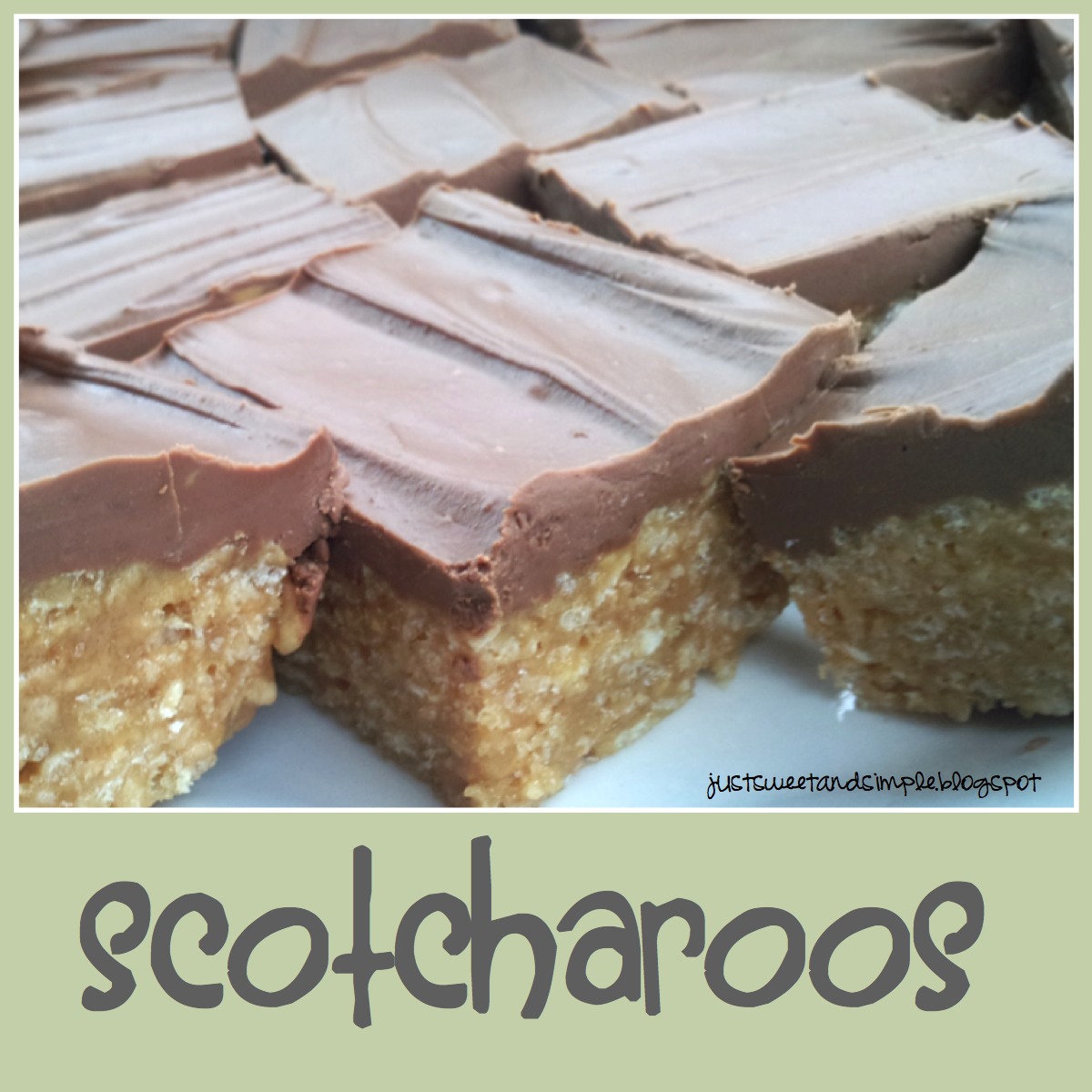 just Sweet and Simple Scotcharoos Chocolate Butterscotch Bars