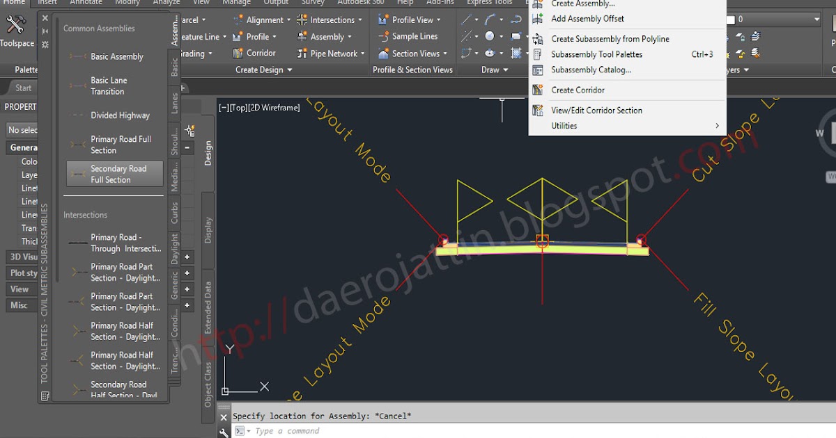 Autocad Civil 3D Membuat Assembly Surveyor Drafting