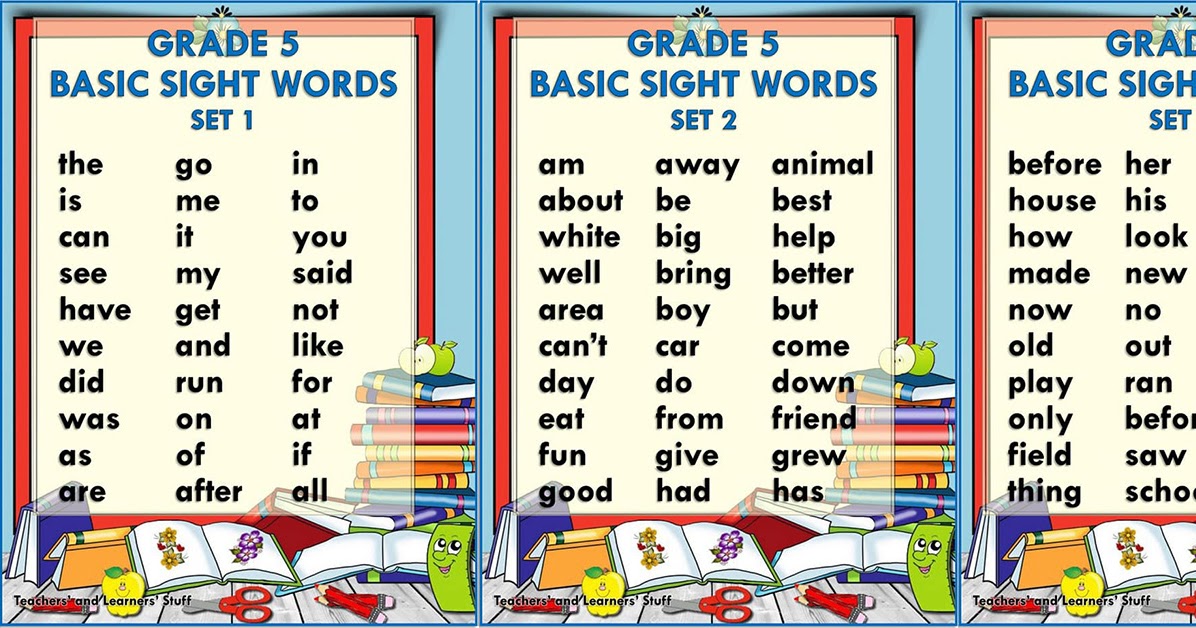 BASIC SIGHT WORDS Grade 5 Free Download DepEd Click