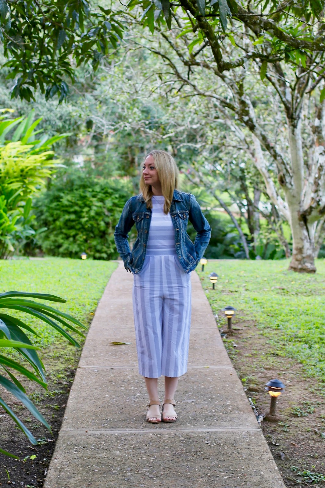 Travel Style Striped Jumpsuit