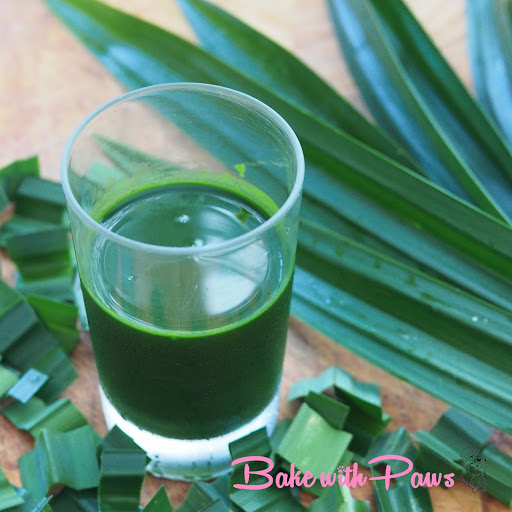 How To Make Pandan Paste (Concentrated Pandan Juice) BAKE WITH PAWS