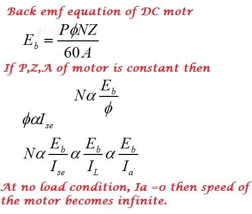 Can DC Series motor operates at no load condition - Engineering Talk ...