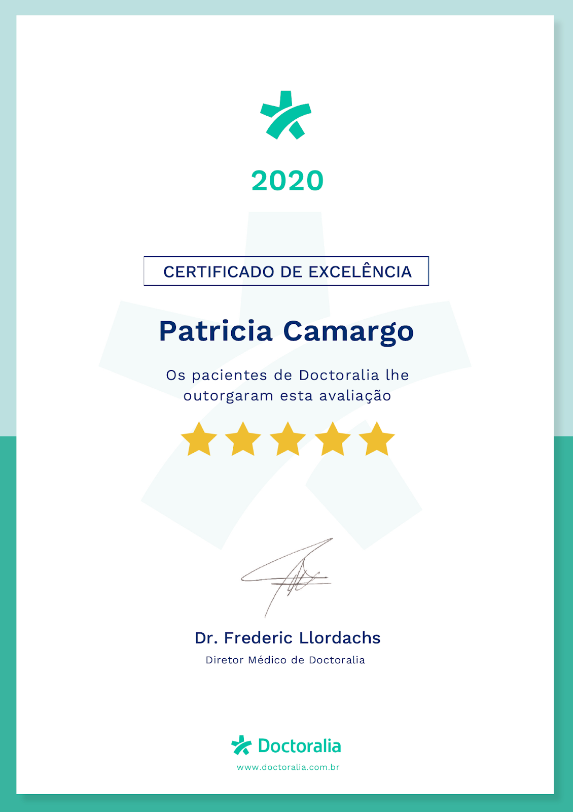 Certificado de Excelência Doctoralia 2020