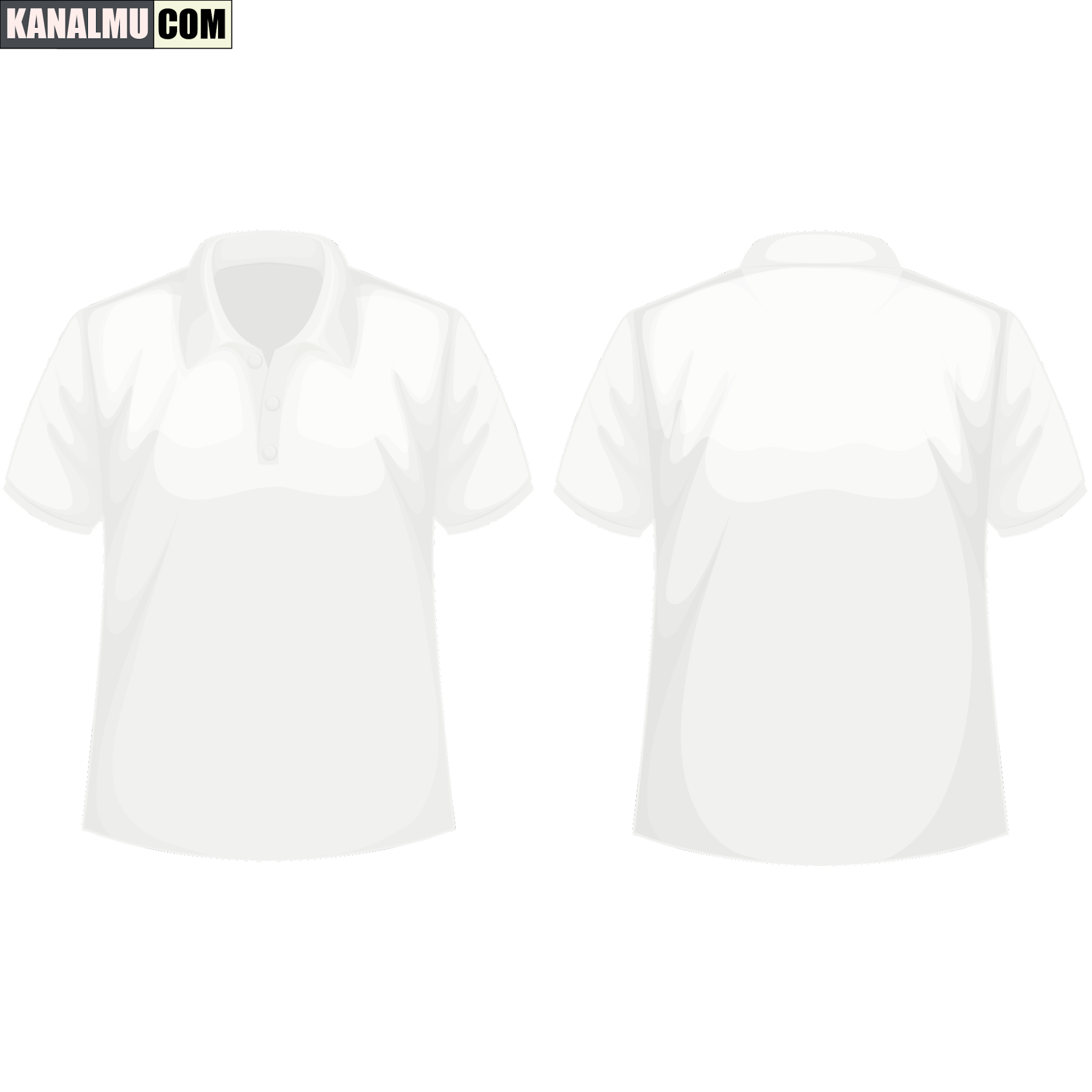 mentahan kaos polos putih polo PNG - kanalmu