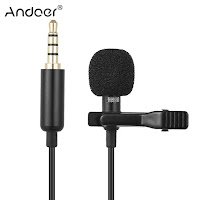 Andoer Mini Portable Condenser Clip Microphone
