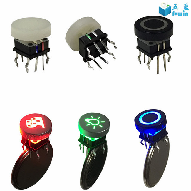 Tricolor RGB TS7 Series Of LED Illuminated Tactile Switch