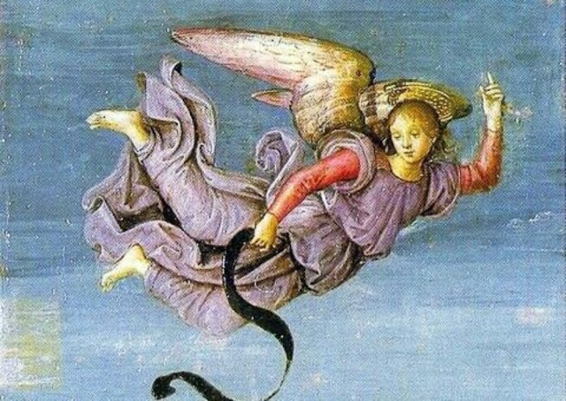Рафаэль Санти,  Воскресение Христово (Kinnaird Resurrection) –  деталь ангела