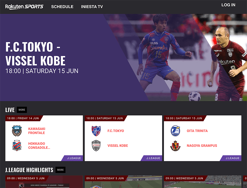 楽天が海外市場向けにスポーツ動画配信サービス Rakuten Sports を提供開始 Jリーグを無料視聴可能 日本でも イニエスタtv の視聴は可能