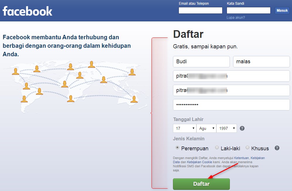 Daftar,membuat,Facebook