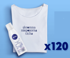 Wygraj 1 ze 120 zestawów (koszulkę + płyn micelarny Nivea) Konkurs
