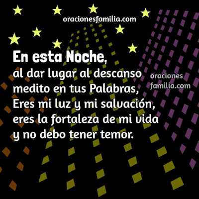 mensaje oracion corta de la noche