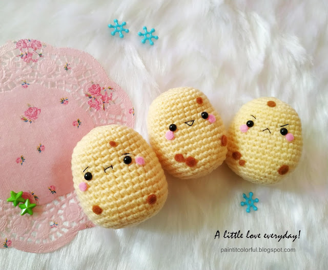 Spud the Potato Crochet Pattern! PATTERN ONLY! PDF download Amigurumi  Beginner Easy Simple Basic How to Tutorial Kawaii Cute Vegetable