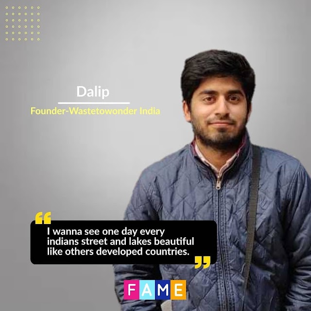 Dalip | Founder - Wastetowonder India - work on saving landfills waste and reusing it for different purposes.