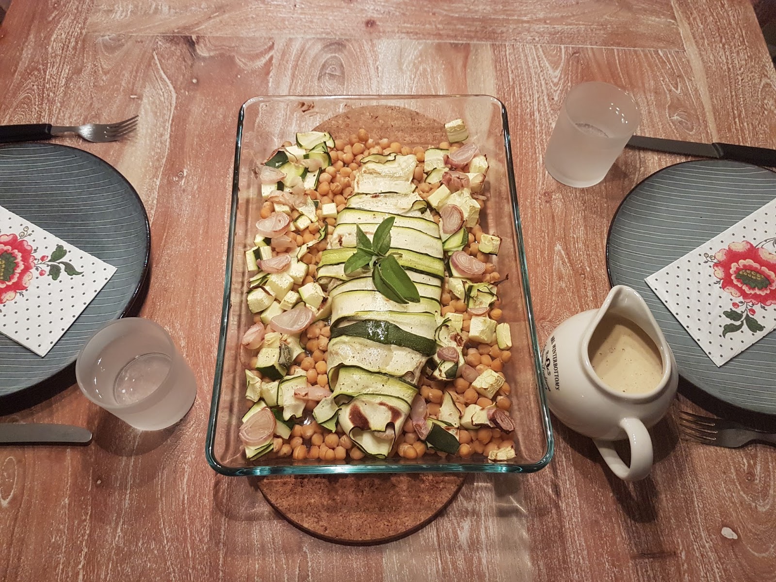 Seelachsfilet im Zucchinimantel mit Senfsoße / Anna&amp;#39;s Appetithäppchen