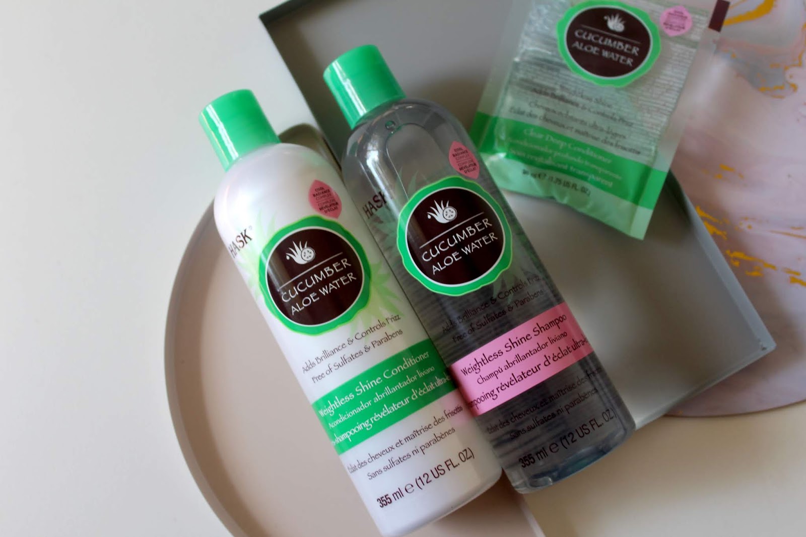 Review Hask Hair Cucumber Aloe Water Shampoo and Conditioner