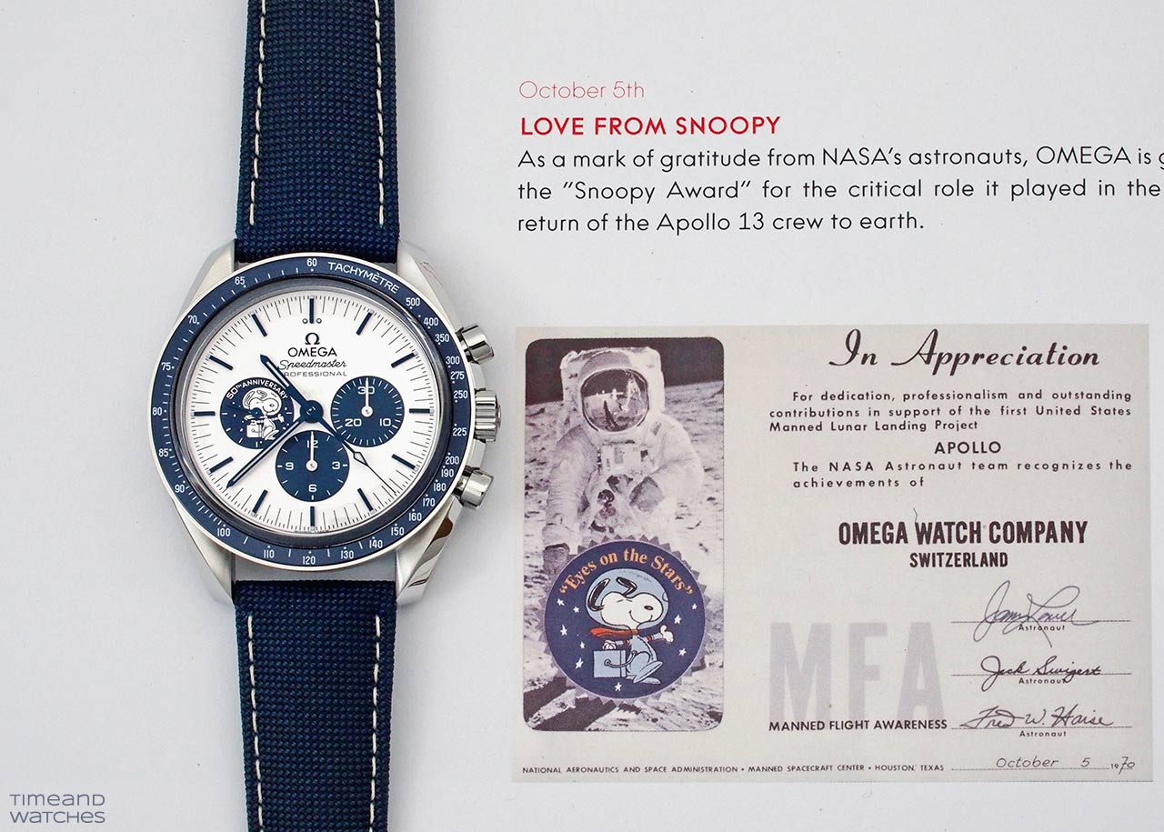 Omega Speedmaster Silver Snoopy Award 50th Anniversary NASA Watch
