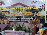 Dalam rangka HUT Ke-42 SMPN 4 Ponorogo adakan SVC/SPAPO VIRTUAL COMPETITION 2021 secara online"tetap berprestasi di masa Pandemi" Dalam rangka HUT Ke-42 SMPN 4 Ponorogo adakan SVC/SPAPO VIRTUAL COMPETITION 2021 secara online"tetap berprestasi di masa Pandemi"